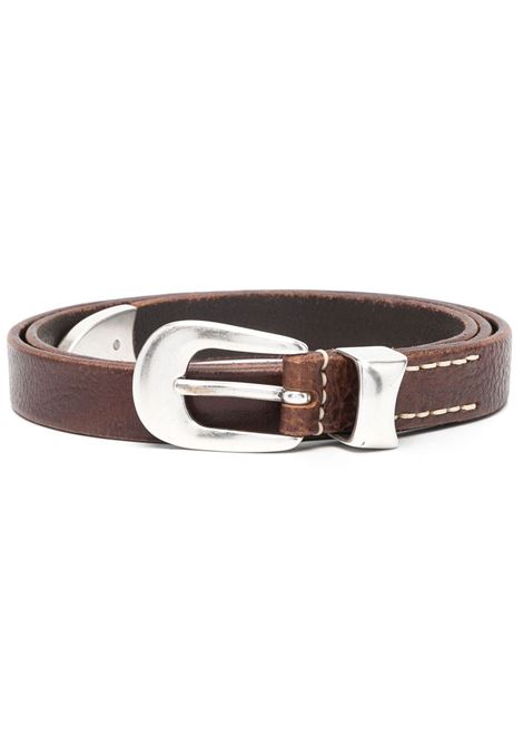 Brown Western buckle belt - men